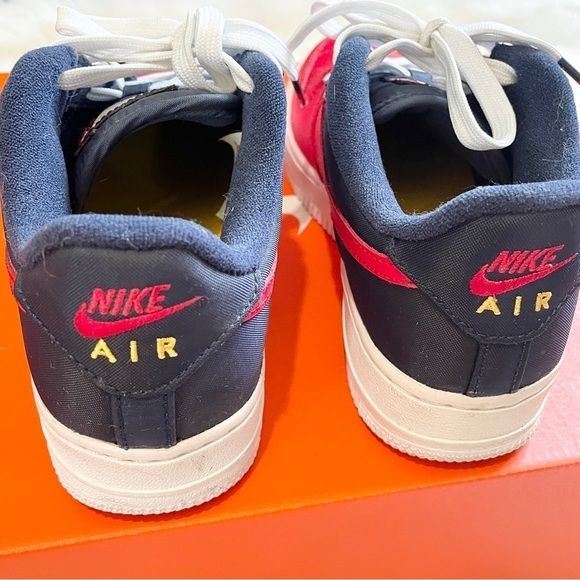 ✨ Nike Air Force 1s Rare Low “4th of July” Red White Blue 07 LV8 Size 4Y - Picture 6 of 12